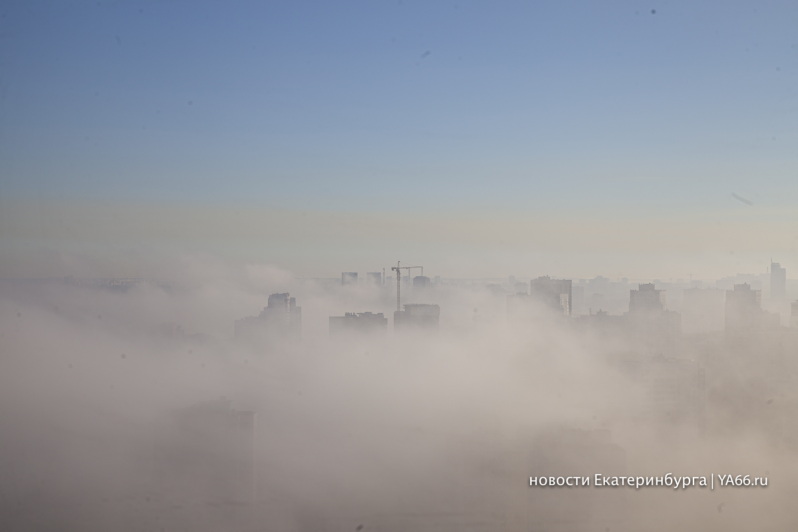 Екатеринбург затянуло туманом